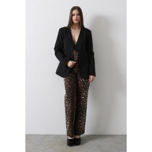 Modasize Önü Bağlamalı Blazer Ceket - Siyah