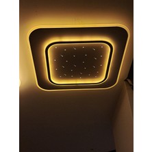 Mazel Üç Renk Kumandalı LED Plafonyer Avize