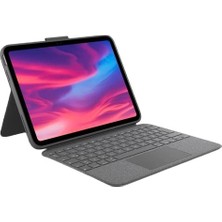 Logitech Logitech Combo Touch Apple iPad 10. Nesil ile Uyumlu İngilizce Klavyeli Tablet Kılıfı Oxford Grey