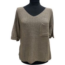 Merserize Cep Detaylı Bluz