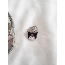 Çelik Kuromi Figürlü Italyan Charm
