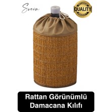 Dekoratif Özel Üretim Rattan Görünüm Su Damacana Kılıfı Mutfak Düzenleyici Katlanabilir Gizleme
