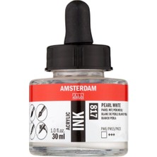 Amsterdam Akrilik Mürekkep : Acrylic Ink : 30ML : Pearl White 817