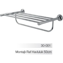 Bella Montajlı Raf Havluluk 50CM (10 Yıl Paslanmaz Garantili)