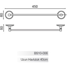 Bella Uzun Havluluk 40CM (10 Yıl Paslanmaz Garantili)