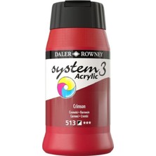Daler Rowney System 3 Akrilik Boya 500ML 513 Crimson