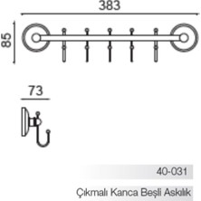 Bella Beşli Çıkmalı Kanca Askılık (10 Yıl Paslanmaz Garantili)