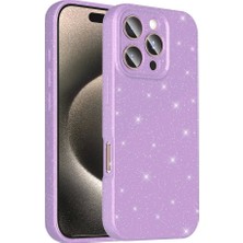 Apple iPhone 16 Pro Uyumlu Kılıf Kamera Korumalı Simli Lüks Koton Kapak