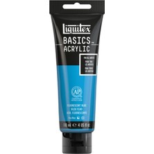 Liquitex Basics Akrilik 118ML - Fluorescent Blue N:984