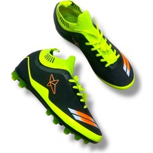 Laliga Çoraplı Krampon Siyah Sarı Desenli