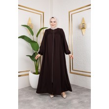 Nevayla Moda Ön ve Arka Robalı Ferace - Siyah / F0142