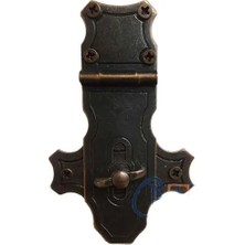 Dekoratif Anahtarlı Sandık Askısı - 40X65MM, Oksit, 100 Adet