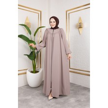 Nevayla Moda Ön ve Arka Robalı Ferace - Siyah / F0142