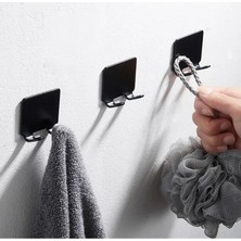 Fth Home Ömür Boyu Paslanmaz 2'li Permatik Tutucu Banyo Lif Askısı Çok Amaçlı Askı