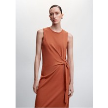 Fiyonklu Cut-Out Detaylı Elbise