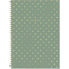 Metra Shop Color Puantiyeli Defter Çizgili Yeşil 17X24 cm