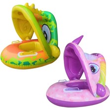 Bebek Bebek Şamandıra Yüzme Koltuğu Daire Şişme Havuz Yüzme Simidi Bebek Su Koltuğu Güneşlik Yaz Plaj Parti Oyuncakları