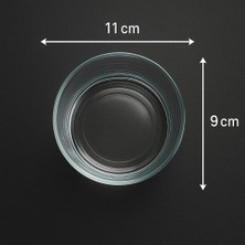 Bebüto Şeffaf Cam Mumluk 11 x 9