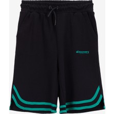 Discovery Expedition Lastikli Bel Relaxed Siyah Erkek Çocuk Bermuda Şort D5SB-SHT3205