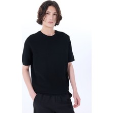 Jeep Bisiklet Yaka Basic Düz Siyah Erkek Kazak J5SM-KZK7246