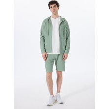 Discovery Expedition D5SM-SHT3755 Açık Haki Lastikli Bel Relaxed Düz Erkek Şort