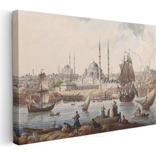 Istanbul Panoraması - Tarihi Yarımada ve Yelkenliler Kanvas Tablo