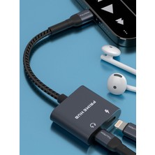 Fulltech FH12 12W 2in1 Lightning Çoklayıcı Hub - Çift Lightning Girişli, Hızlı Şarj ve Ses Aktarımlı