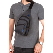 Teknotrust Kulaklık Çıkışlı Tek Kol Göğüs Çantası Günlük Mini Sırt Çanta