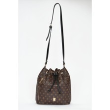 Kahve Monogram Kadın Omuz Çantası 05PO22Y1544