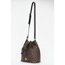 Kahve Monogram Kadın Omuz Çantası 05PO22Y1544