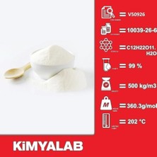 Zürih Ticaret Laktoz Monohidrat 1 Kg - Lactose Monohydrate - (CAS No : 10039-26-6 / Saflık: >= 99)