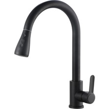 Fleko Flora Spiralli Siyah Mutfak Eviye Bataryası KS10S01-C