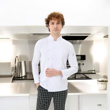 Chefpro Erkek Beyaz Şef Ceketi Aşçı Kıyafeti