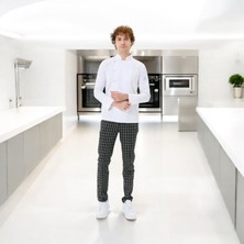 Chefpro Erkek Beyaz Şef Ceketi Aşçı Kıyafeti