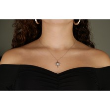 Opal Taşlı 925 Ayar Gümüş Kadın Kolye