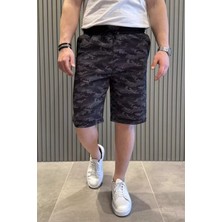 Mishar İtalia Desenli Duble Paça Erkek Şort P-00015441