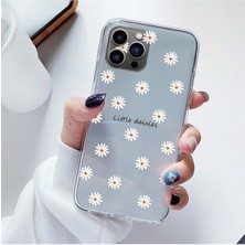 Tecno Spark 8t Uyumlu Küçük Papatya Desenli Şeffaf Telefon Kılıfı