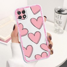 IPHONE 5s Uyumlu Büyük Pembe Kalp Desenli Telefon Kılıfı