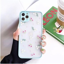 Iphone 8 Plus Uyumlu Kenarlıklı Çiçek Desenli Şık Kılıf