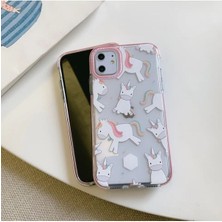 Iphone 12 Pro Kenarlıklı Unicorn Desenli Kılıf