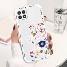 Samsung A21S Uyumlu Renkli Çiçek Desenli Telefon Kılıfı