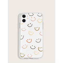 Galaxy A11 Smile Desenli Baskılı Desenli Şeffaf Kılıf