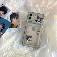 Samsung M32 Şeffaf Desenli Kartlıklı Kılıf