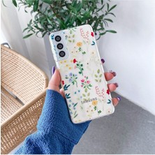 Samsung S21 Fe Uyumlu Renkli Çiçek Desenli Şeffaf Telefon Kılıfı