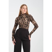 Leopar Desen Bluz