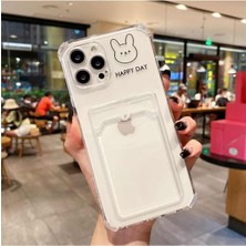 Samsung S22 Plus Şeffaf Desenli Kartlıklı Kılıf