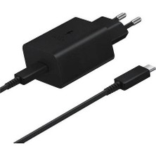 Nexvion Samsung Uyumlu 45W Orjinal Type-C Süper Hızlı Şarj Cihazı Siyah