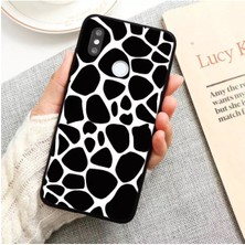 Xiaomi Mi Note 8 Inek Desenli Siyah Beyaz Kılıf