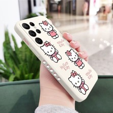 Samsung S21/S30 Uyumlu Beyaz Hello Kitty Desenli Telefon Kılıfı