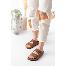 Unisex Çift Tokalı Terlik Konforlu Ev Dışarı & Terliği
